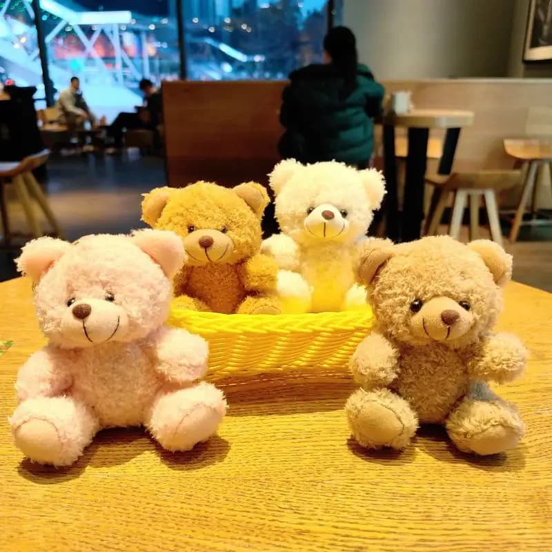 LunaFlex Cute Bear Cartoon Keychain Curly Plush thumbnail 2